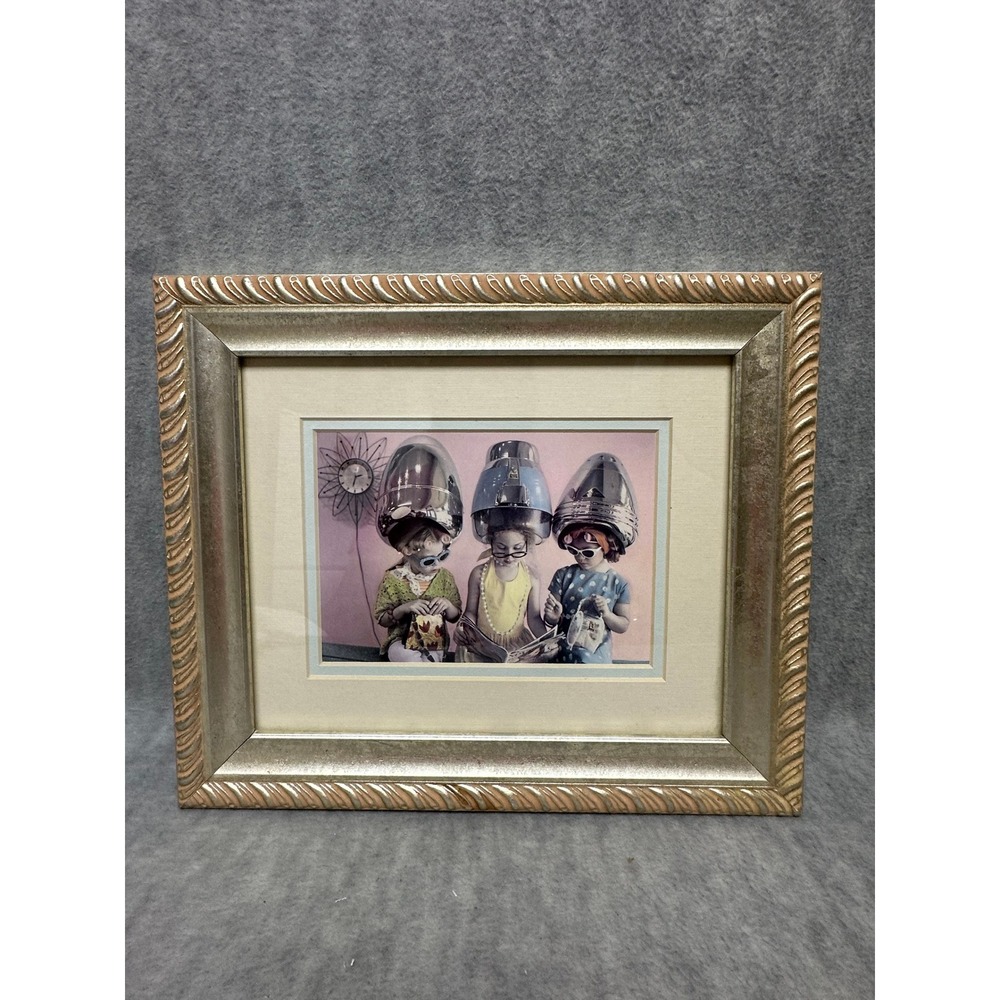 "Girls Day Out" Hair Dryer Beauty Salon Framed Print by Gail Goodwin Kitsch